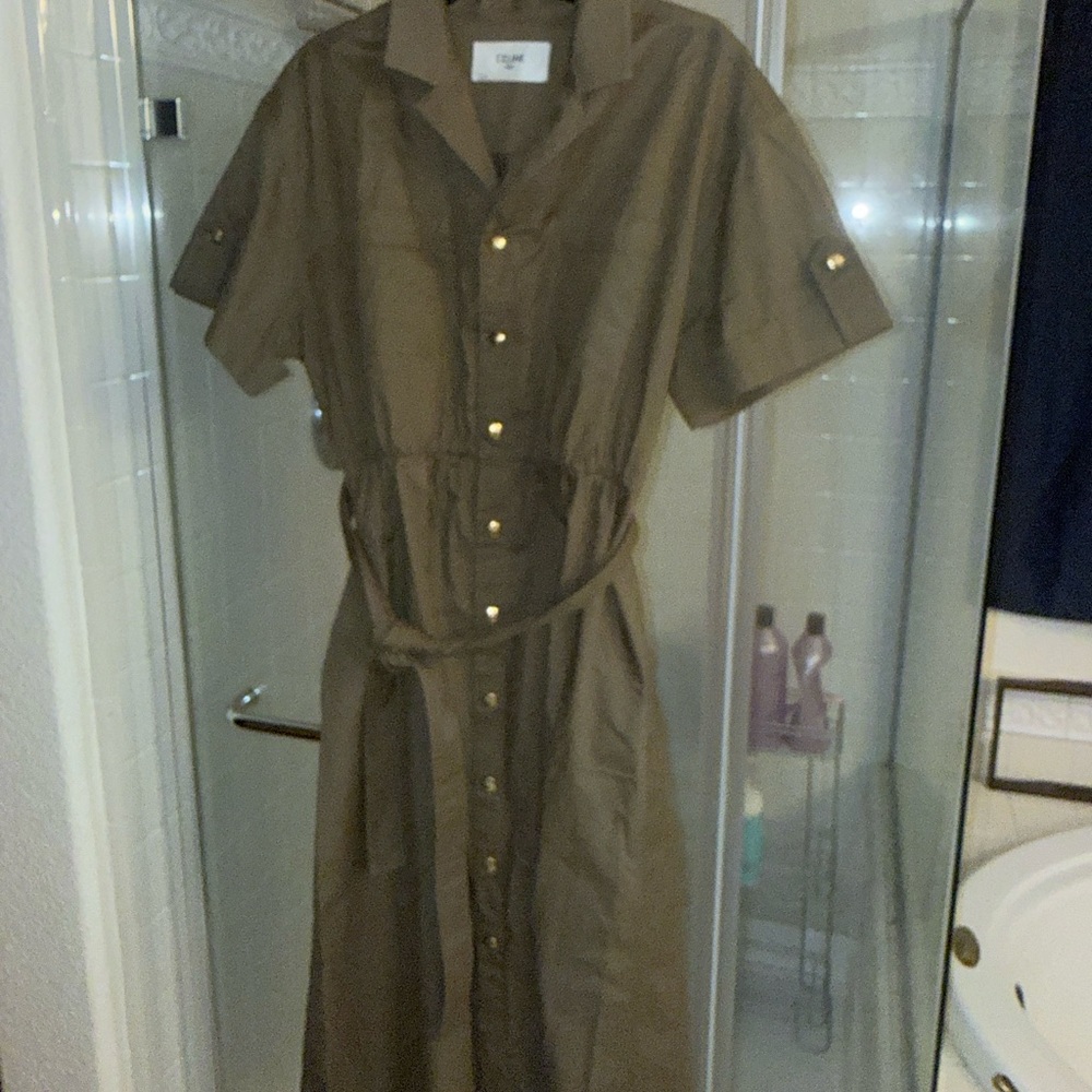 Celine Dark Brown Long Sleeve Dress